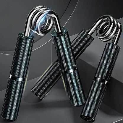 Silver Metal Hand Grip Set, 50LB-400LB No Slip Heavy-Duty Grip Strengthener Great Wrist & Forearm Hand Exerciser, Home Gym, Hand Gripper Grip Strength Trainer