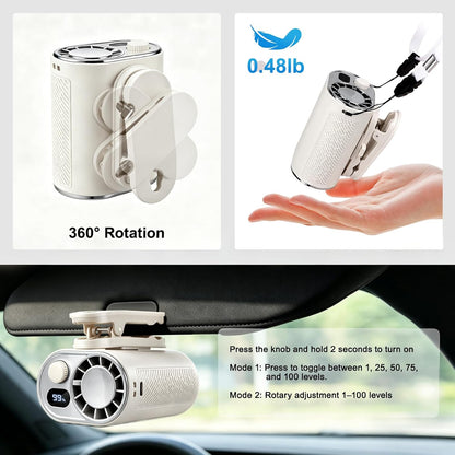 WHATOOK Waist Clip on Fan: 4000mAh Battery 15 Hours, 10m/s Cool Wind, Portable Rechargeable Wearable Personal Body Cooling Neck Fan, Handheld Cooler for Camping Travel Essentials (Black)