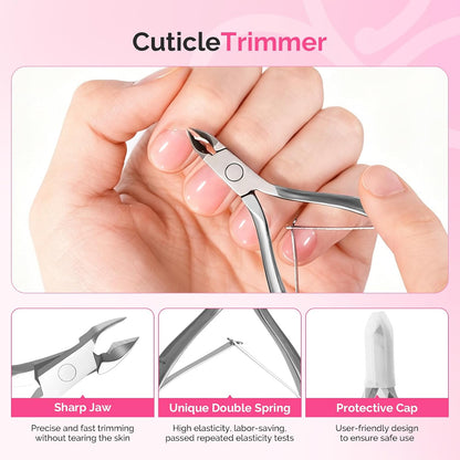 MelodySusie 16Pcs Professional Nail Buffer Kit,Nail Files and Buffers,Nail Buffer Block,Nail Brush, Nail File Buffers Kit for Natural Nails,DIY,Home Use,Salon（100/180 Grit）