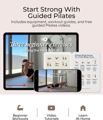 Pilates Kit | Pilates Equipment Set for Home Workouts | Accessories & Guide