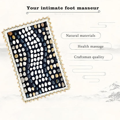 LIYAOLI Wood Foot Massager Mat - Portable Acupressure Pad for Pain Relief, Foldable Pressure Point Relief Tool, Home Spa Therapy Foot Massage Board, Ideal Gift for Seniors