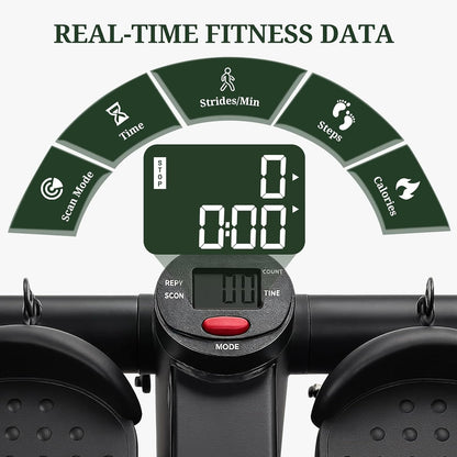 Compact Mini Stair Stepper with Resistance Bands for Home Fitness, 300 LBS