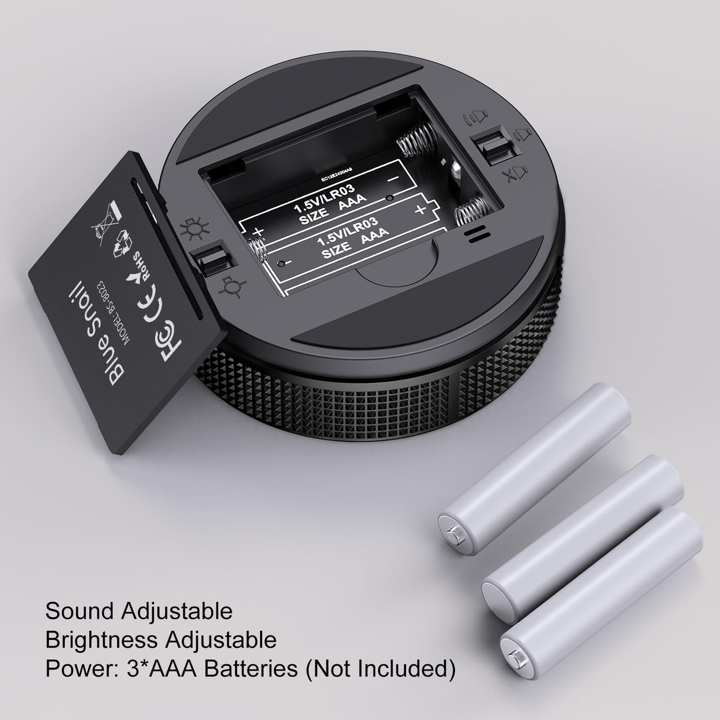 BlueSnail Kitchen Timer with LED Digital Display Smart Efficana for Home Classroom Gym Office, Volume and Brightness Adjustable Productivity Timer (Guncolor)