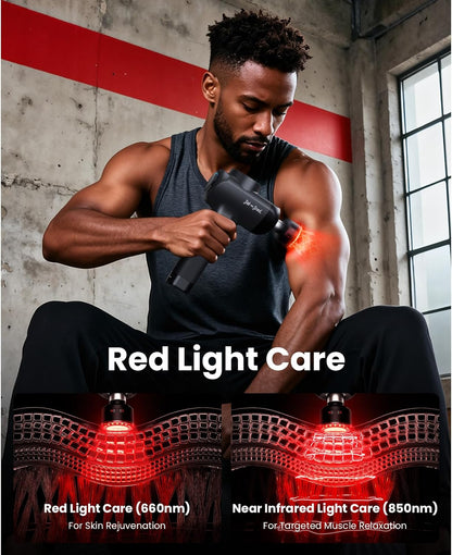 BOB AND BRAD X6 Pro Max Massage Gun with Heat and Cold, FSA Eligible HSA Deep Tissue Percussion Massager Gun for Athletes, Metal Head & 5 Speeds, Handheld Muscle Massager for Body and Back Pain Relief