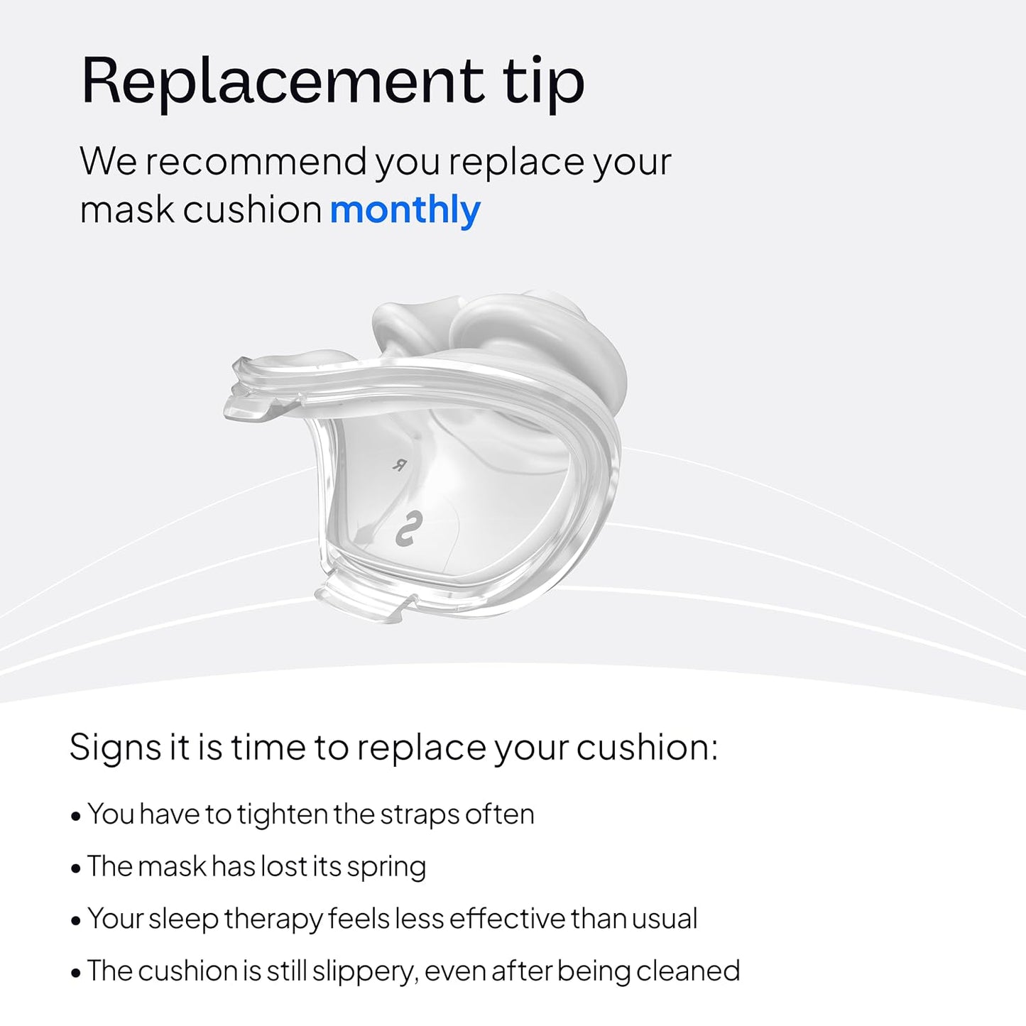 ResMed AirFit P10 Nasal Pillow Cushion - CPAP Mask Accessories Replacement - Soft Lightweight Silicone - Dual Wall - Small