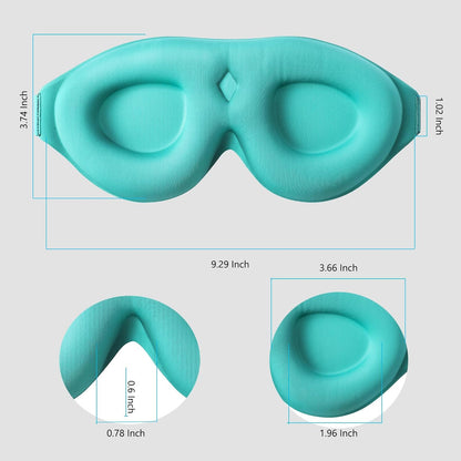 ALASKA BEAR Sleep Mask for Side Sleepers Patented Design, Cup-Shaped and Extra-Soft, 100 Blackout Eye Mask Shades Cover for Men and Women Home or Travel, Machine Washable, Black