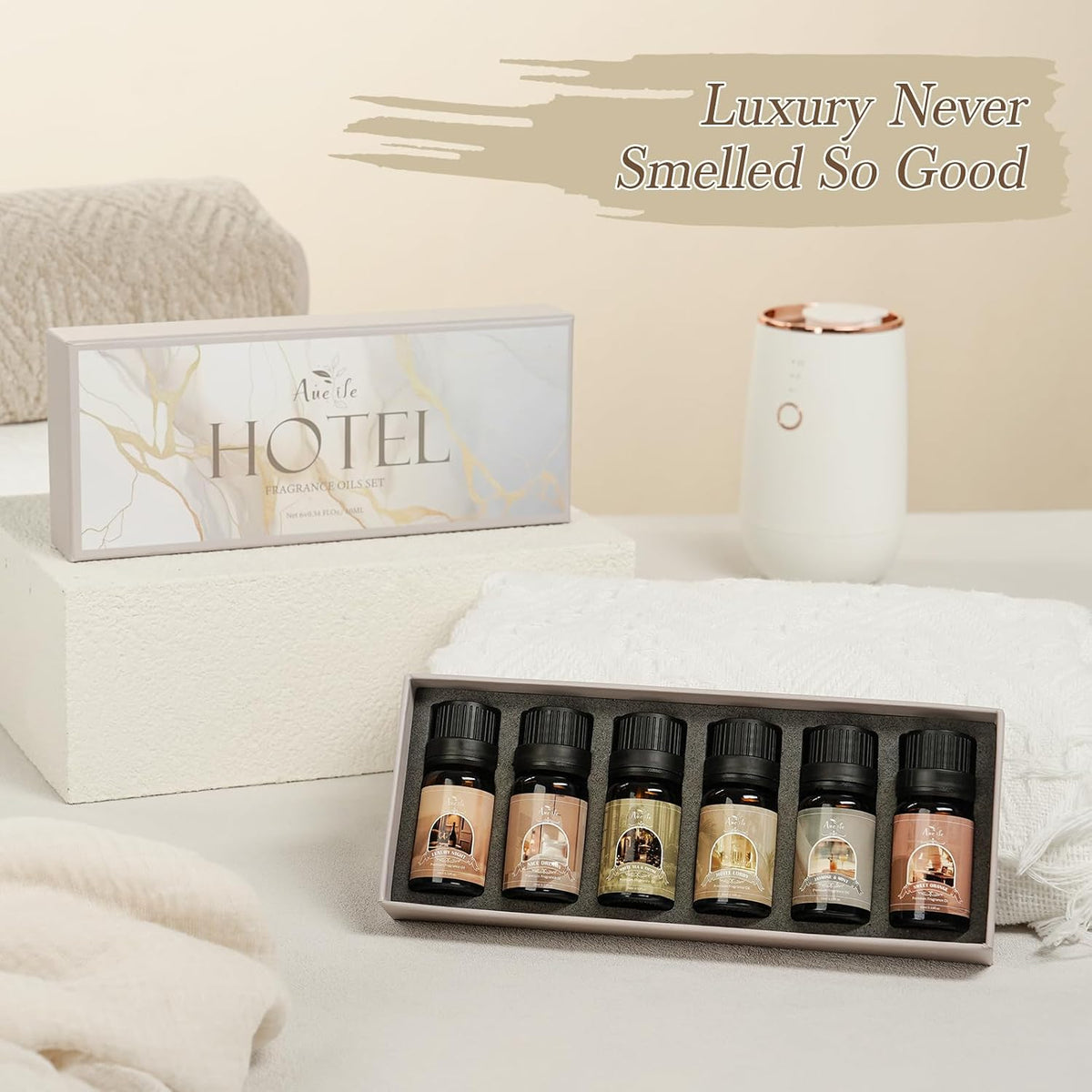 Auelife Men Essential Oils Set for Diffusers for Home, 6x10ml Scented Oil