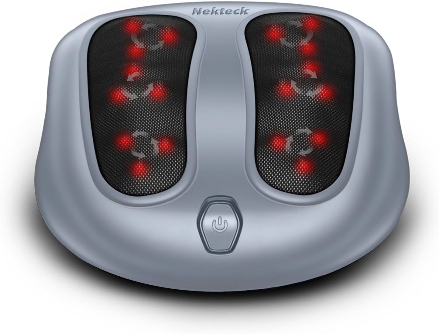 Nekteck Foot Massager with Heat, Shiatsu Heated Electric Kneading Foot Massager Machine for Neuropathy, Plantar Fasciitis, Feet Massage for Pain Relief, Circulation, Ideal Gifts for Man Woman Her Him