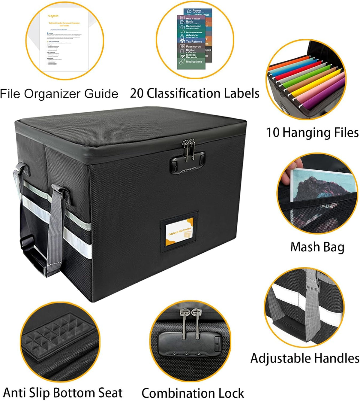 Deluxe Next of Kin Box Organizer with Labels,Estate Planning Organizer Kit