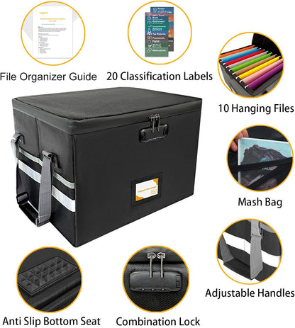 Deluxe Next of Kin Box Organizer with Labels,Estate Planning Organizer Kit