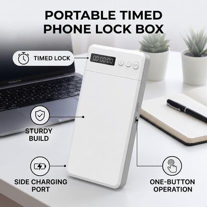 Portable Phone Lock Box with Timer Self Control
