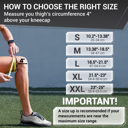 DR. BRACE ELITE Knee Brace with Side Stabilizers & Patella Gel Pads for Maximum Knee Pain Support and fast recovery for men and women-Please Check How To Size Video (Mercury, Medium)