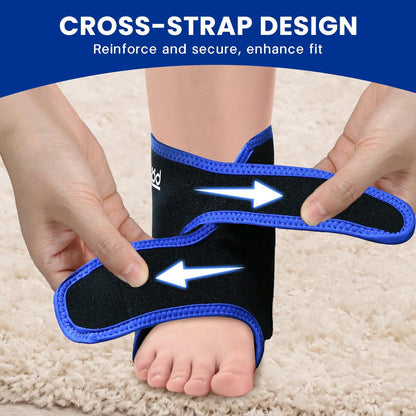 Ankle Ice Pack Wrap Reusable Gel Cold Compression for Foot Discomfort