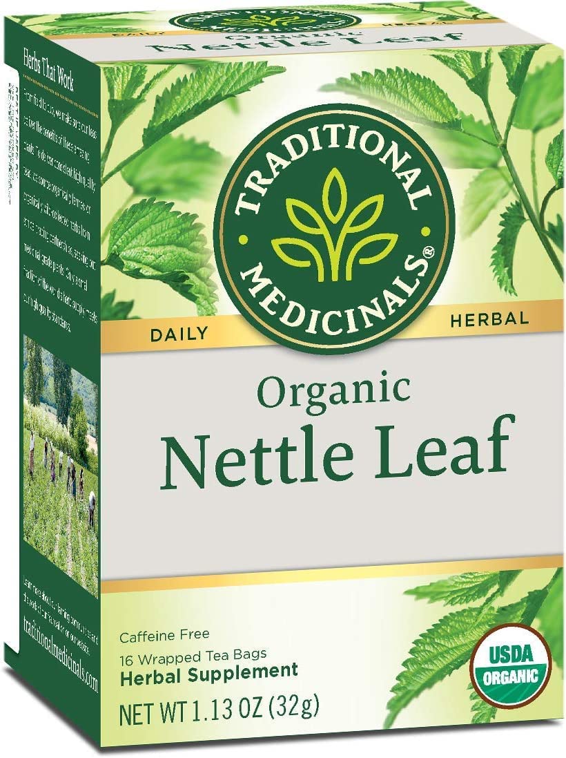 Traditional Medicinals Organic Nettle Leaf Herbal Tea, Supports Joint Health & Overall Wellness, (Pack of 6) - 32 Tea Bags Total