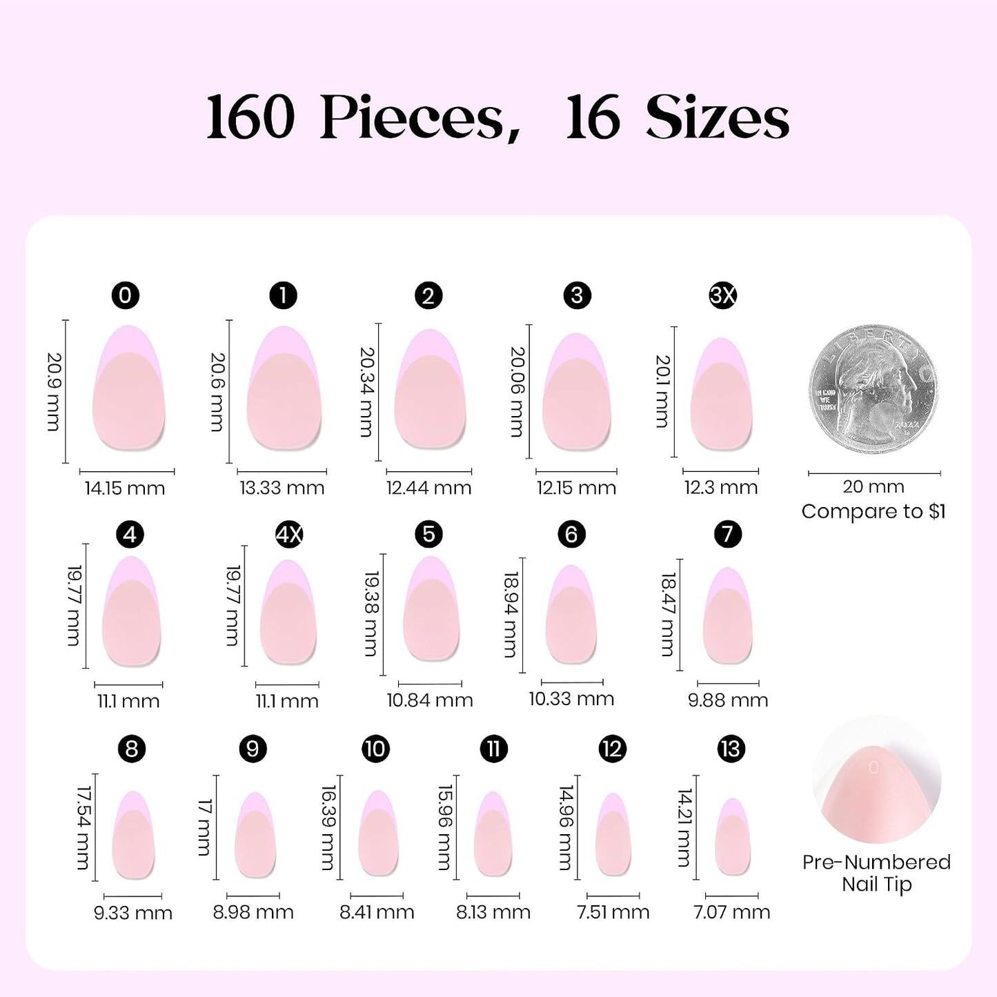 Beetles Press On Nail Kit-Short Square French Tip Press On Nails, 150Pcs Pink French Nail Tips with Nail Glue & Remover Builder Top Coat Nail Lamp, All-in-One DIY Fake Nails Gift for Women