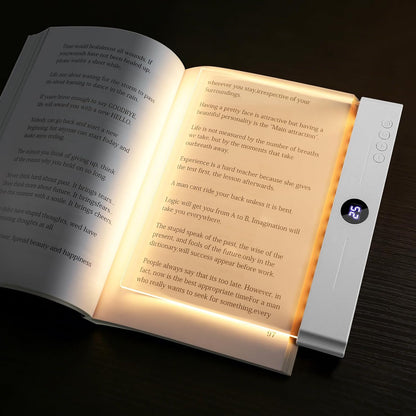 LED Book Light, 3 Color Temps & Stepless Dimming, Night Reading with Timer