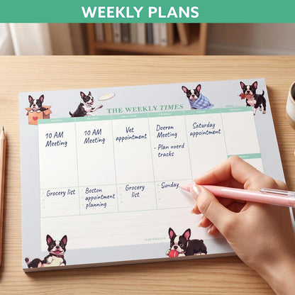 60 Sheets Weekly Pad, Tear Off Weekly Planner Notepad with Daily Schedule Weekly to Do List Notepad（7x10” ）