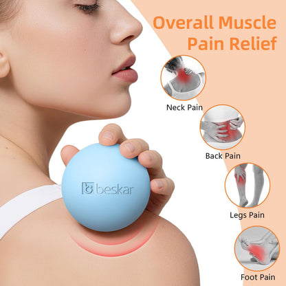 Massage Lacrosse Balls for Myofascial Release, Trigger Point Therapy and Yoga Therapy, Foot Massage Ball to Relieve Plantar Fasciitis Black