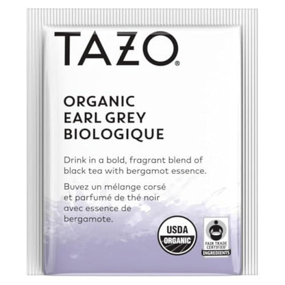 TAZO Organic Earl Grey Tea Bags, Black tea with Caffeine, 16 Tea_Bags (Pack of 2)