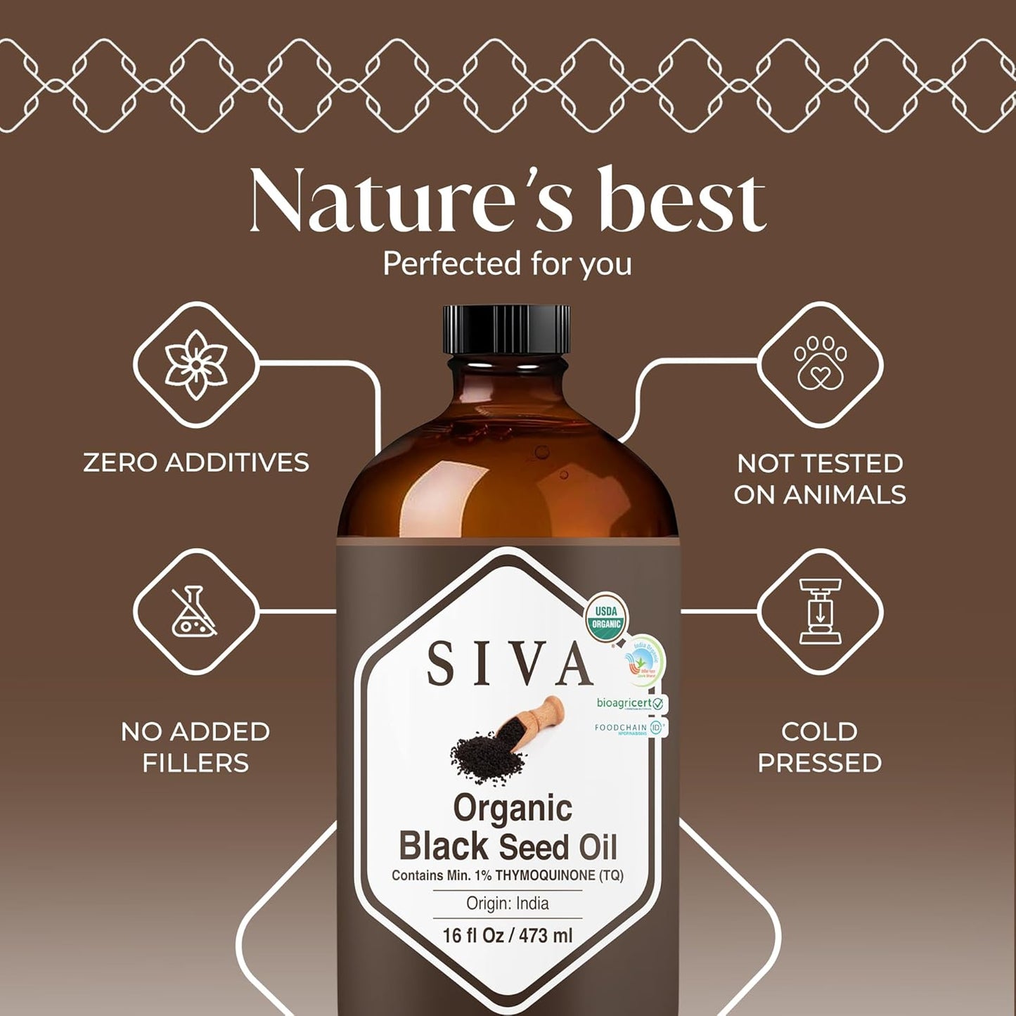 Siva Lavender Essential Oil 16 Fl Oz – for Diffuser, Skin & Hair Care – Ideal for Massage & DIY Blends