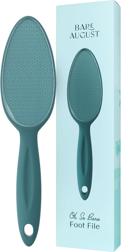 Bare August Glass Foot File Callus Remover- Heel Scraper & in Shower Foot Scrubber Dead Skin Remover - Pedicure Foot Buffer for Soft Feet