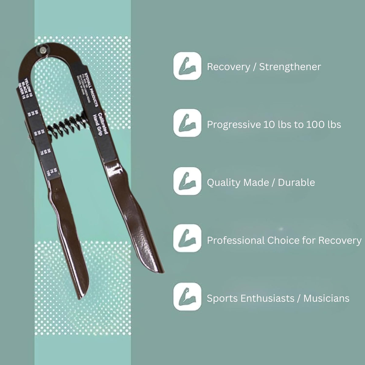 Stovall Adjustable Grip Strength Trainer | Professional Physical Therapy Hand Grip Exerciser | Rehab Hand Exerciser with Resistance
