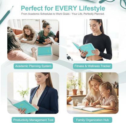 Planner 2026-2027, Weekly and Monthly Calendar Planner, JUL 2026 - JUN 2027 | Academic Year, Daily Agenda Book, A5(6.3'' x 8.5''), Sprial Bound, Inner Pocket, Office School Use