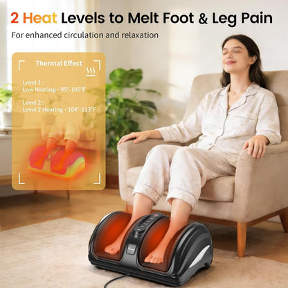 TISSCARE Shiatsu Foot Massager with Heat, FSA Eligible HSA Foot Massager for Plantar Fasciitis, Neuropathy, Circulation and Pain Relief, Massage Feet at Home/Office, Gift for Men and Women