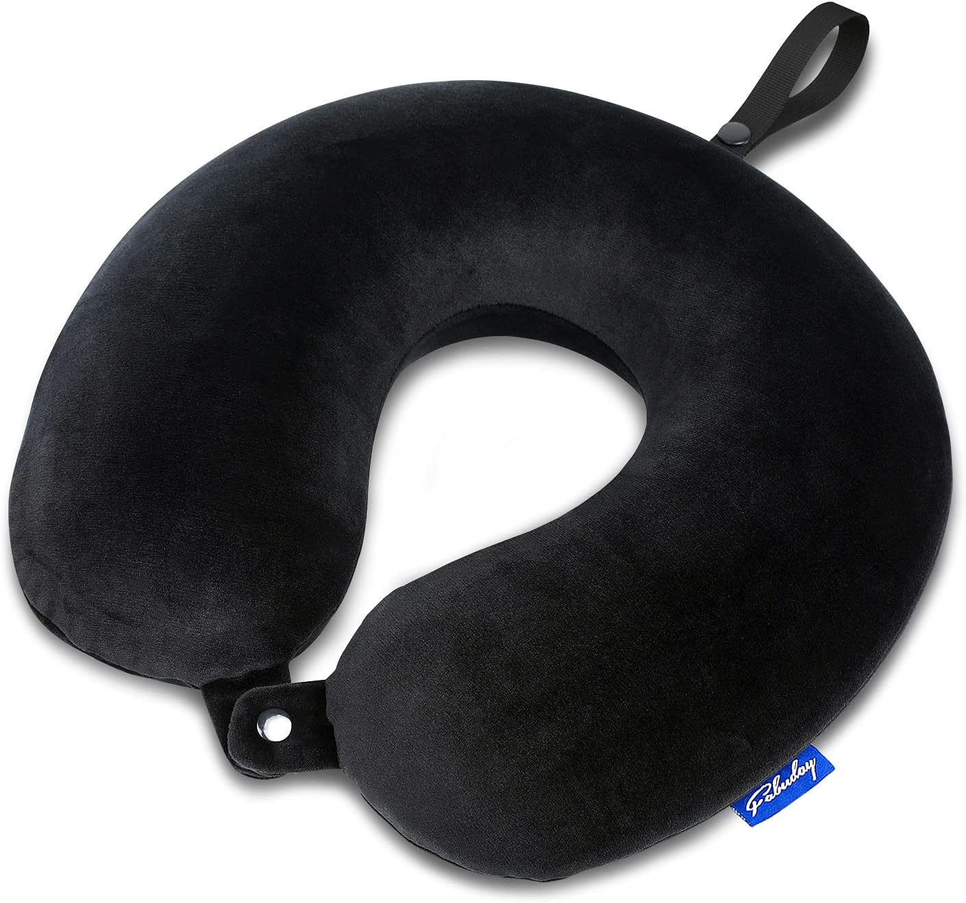 Travel Pillow Memory Foam for Airplanes - Neck Pillow for Traveling, Car, Home, Flight Pillow for Sleeping with Attachable Snap Strap Soft Washable Cover, Provide Head Neck Support Rest, Dark Gray