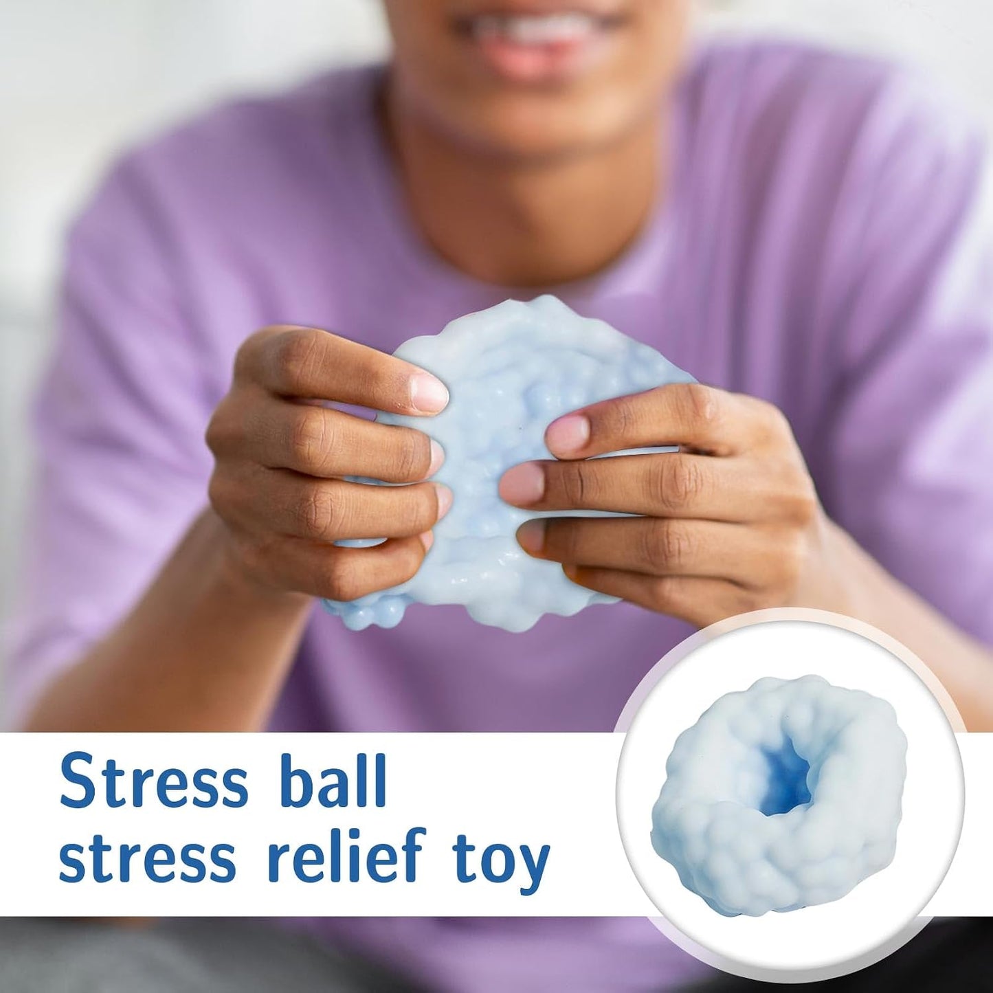 Stress Ball Stress Relief Toys Decompress Venting Vacuum Compression Ball Soft Stretchy Slow Rise for Office Home Daily Relax