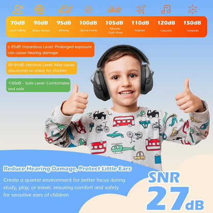 ProCase Noise Cancelling Headphones for Kids Toddler, SNR 27dB Noise Reduction Ear Muffs, Hearing Protection for Monster Jam, Concerts, Fireworks, Shooting, Air Show, Autism Sensory Needs -Blue