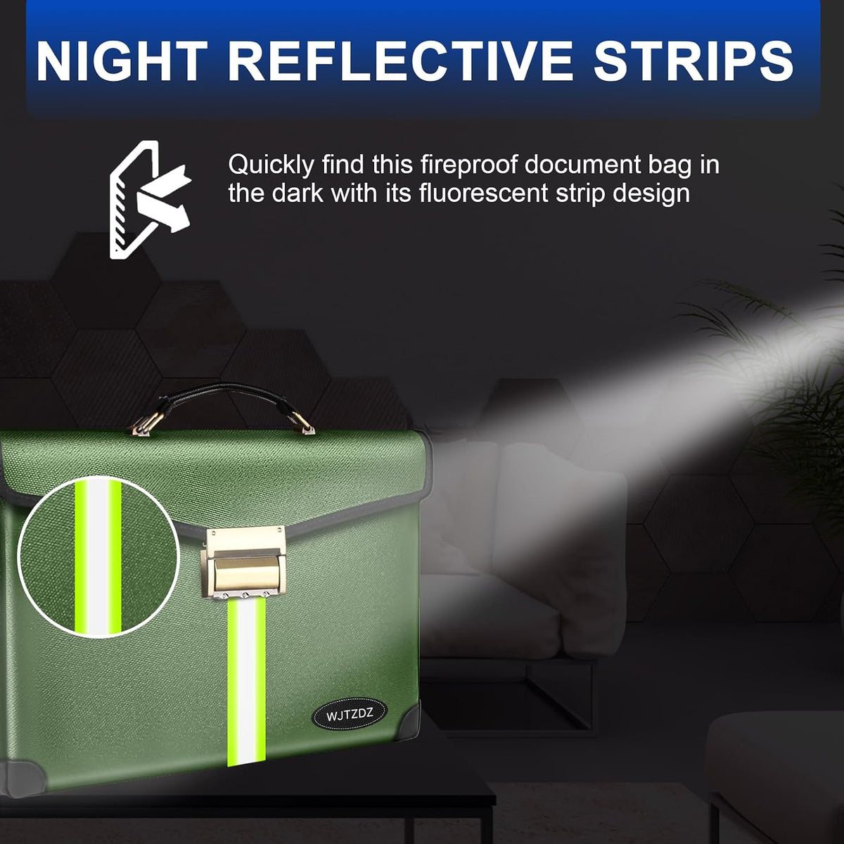 Upgraded Fireproof Money Bag,10 Layers of Heat Insulated Materials 6500°F