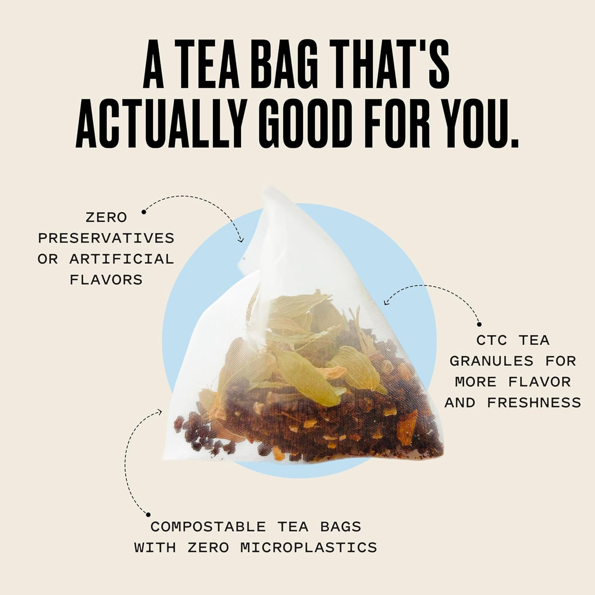Kolkata Chai - Rose Chai Tea Bag, 15 Count, Premium Assam Black Tea and Spices, Compostable Tea Bags, Vegan, All Natural