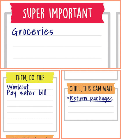 Carson Dellosa Aim High To Do List Notepad―5.75" x 6.25" Paper Stationery, Daily Checklist, Goals, Reminders, Notes, Motivational Organizer (50 sheets)