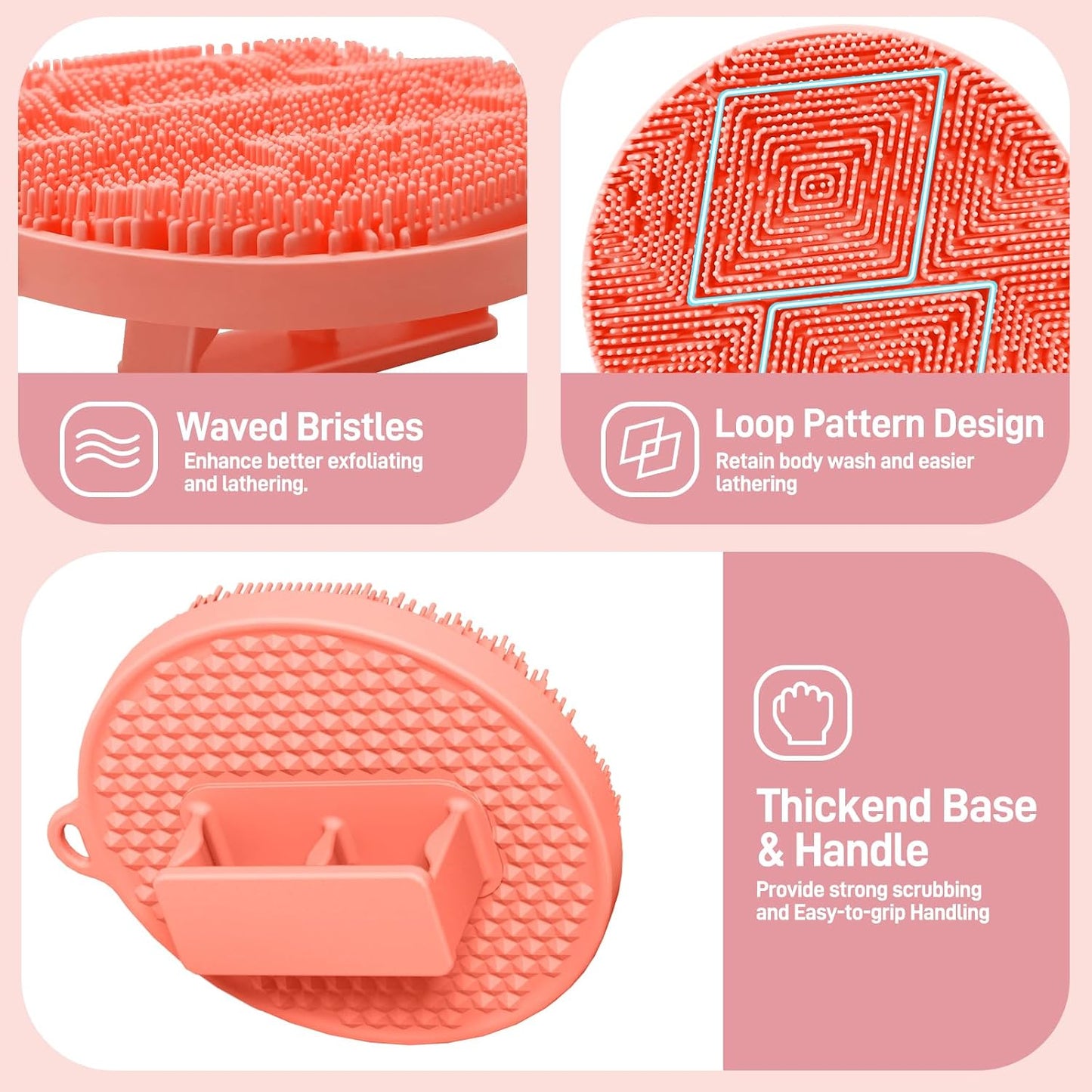 New Foot Brush with Adjustable Long Handle, 3-in-1 Foot Scrubber for Wet or Dry Brushing, 10.2’’- 27.5’’ Foot Scrub Brush for Senior, Pregnant, Disabled, or Injured, Gift-Box Packed(White)