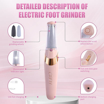 Pedicure Tool, Foot Callus Remover, Electric Pedicure Set, Foot Care, Removes Rough Dead Skin on The Feet, Making Your Feet Smooth. (Pink)