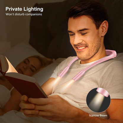 Gritin Book Light,Eye Caring 3 Colors & Stepless Dimming Neck Reading Light