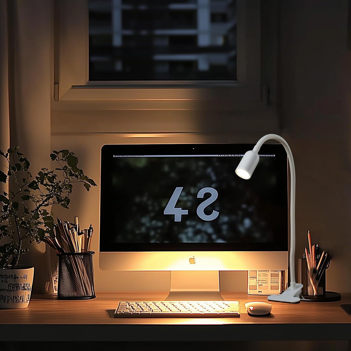 DAMI LED Reading Light for Bed Headboard – Dimmable Clip-On Book Light with Flexible Gooseneck, Adjustable Color Temperature (3000/4000/6000K), USB-Powered Desk Lamp for Dorms and Home