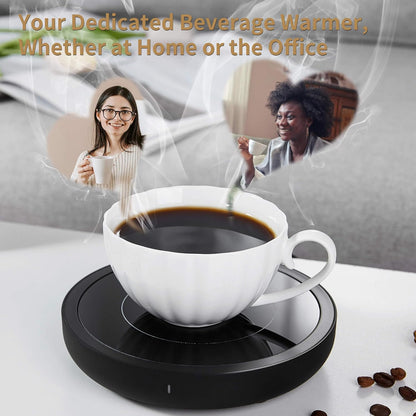 Coffee Mug Warmer for Desk 4H Auto Shut Off, Smart Coffee Cup Warmer with 3 Temperature Setting, Electric Mug Warmer Plate for Coffee, Milk, Tea (White)