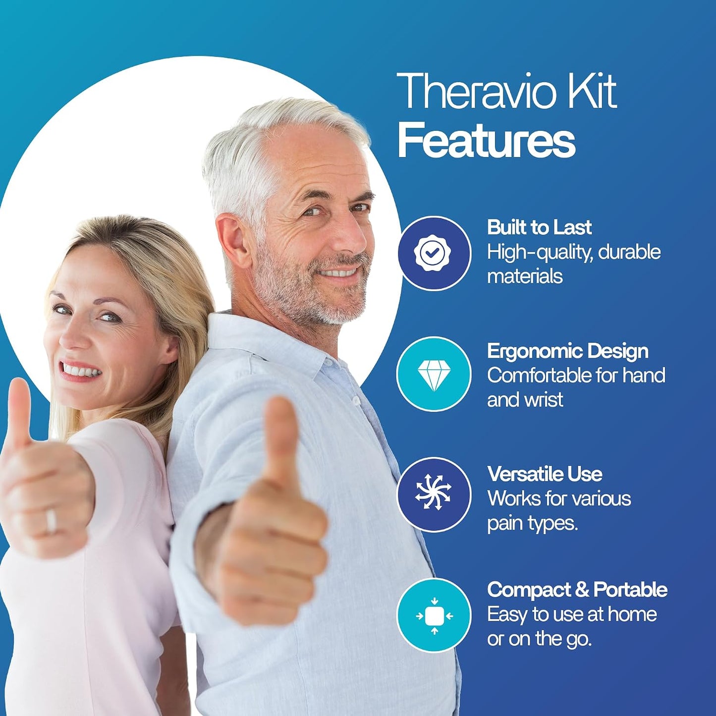 Hand Therapy Equipment for Rehabilitation and Recovery – Hand Therapy Kit with Grip Strength Trainer, Finger Strengthener & Exercise Balls for Arthritis, Carpal Tunnel and Physical Therapy by Theravio