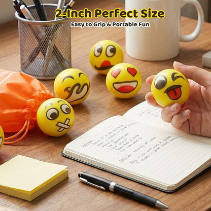 LOVESTOWN 24PCS Stress Balls Bulk for Party Favors, 2.5 Inch Squishy Toys