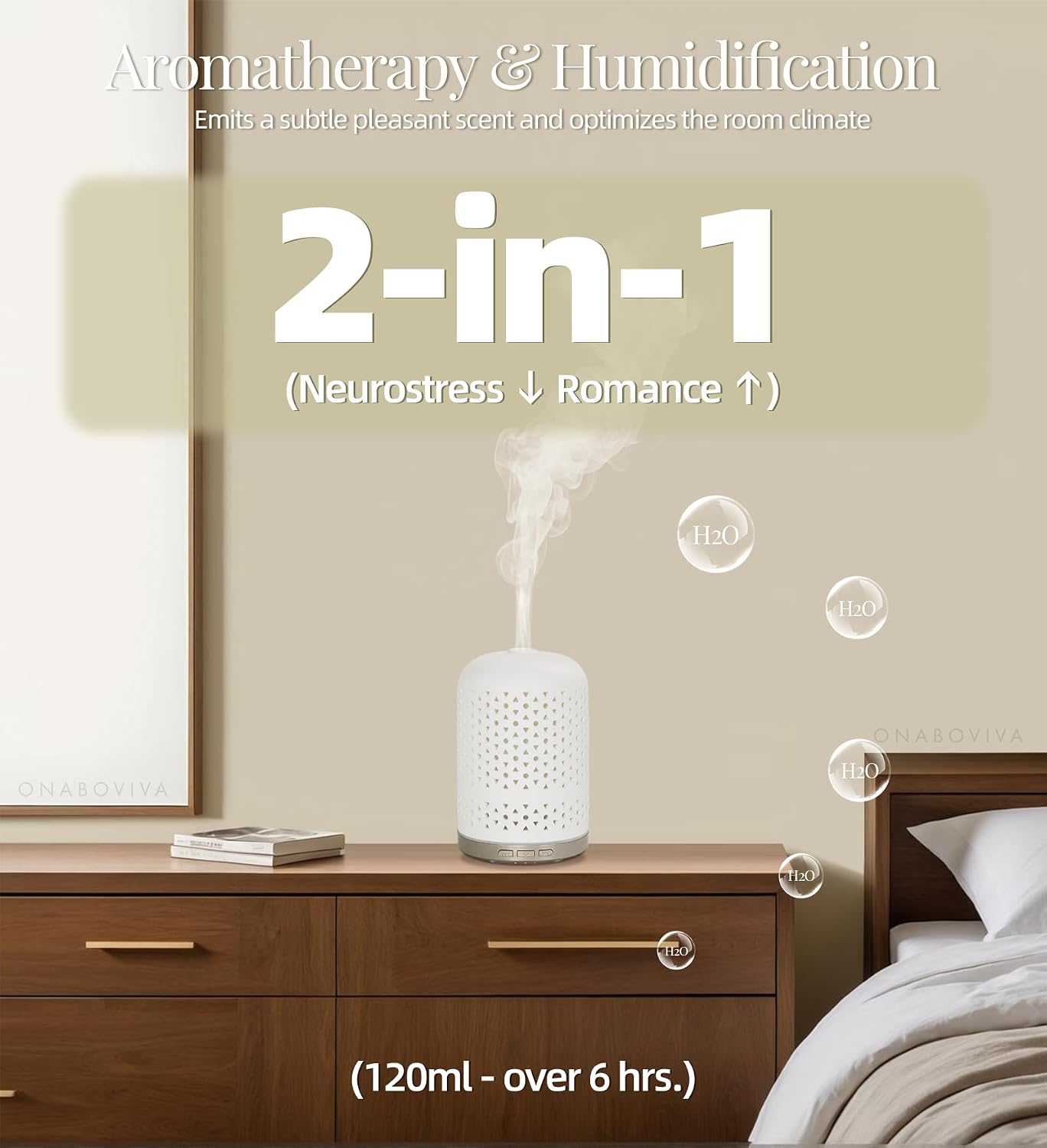 Essential Oil Diffuser - 2.4MHz Ultrasonic Glass Diffuser with Pulse/Continuous Mist & Night Light, Waterless Auto-Off, Silent Aromatherapy Diffuser for Home, Office, Yoga, Spa, Gifts & Home Decor.