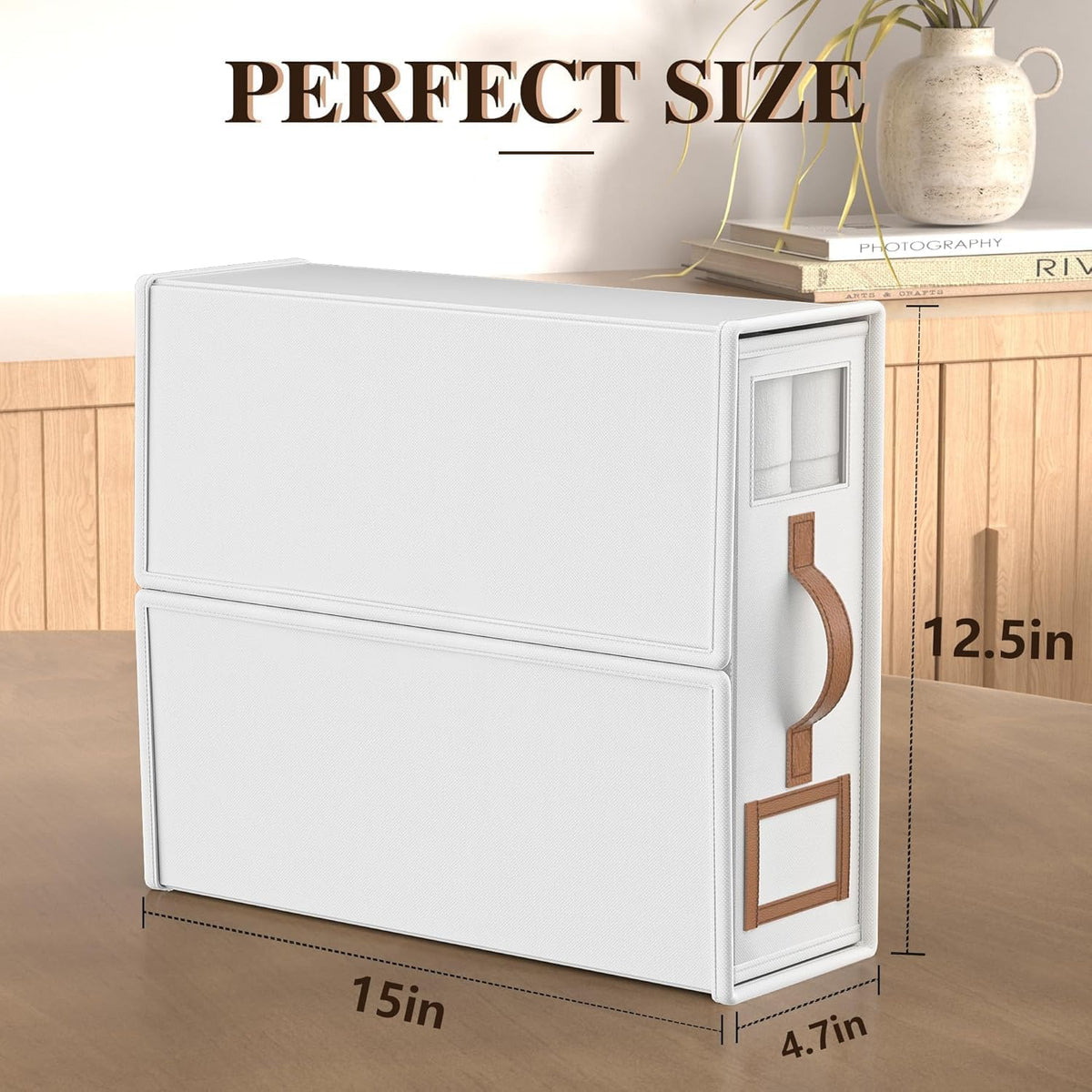 Bed Sheets Organizers And Storage,Sheets Set Folder Keeper with Handle,Foldable Bedding Storage Box For Linen Closet,Duvet Cover(King Size-3.7 Gal,Beige)