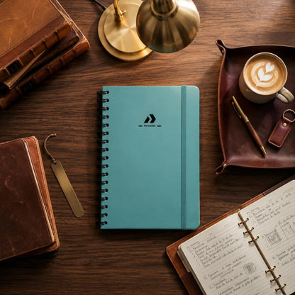 Nextnoid Lined Spiral Notebook Journal For Women & Men - A5(5.8" x 8.3") 170 Pages, Hardcover Notebooks for Work & Note Taking, College Ruled Journals for Writing - Grey