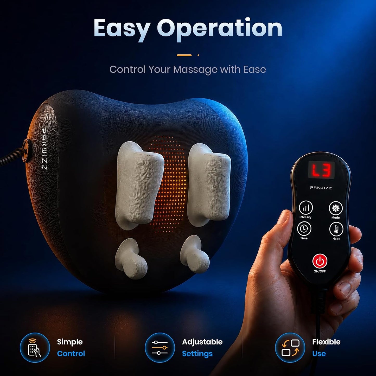 2026 Upgraded Neck Massager Pillow with Heat, Neck & Shoulder Massager with 3 Modes & 3 Intensities, Deep Tissue Kneading Device for Muscle Tension Relief, Best Gift for Women Men Parents Christmas