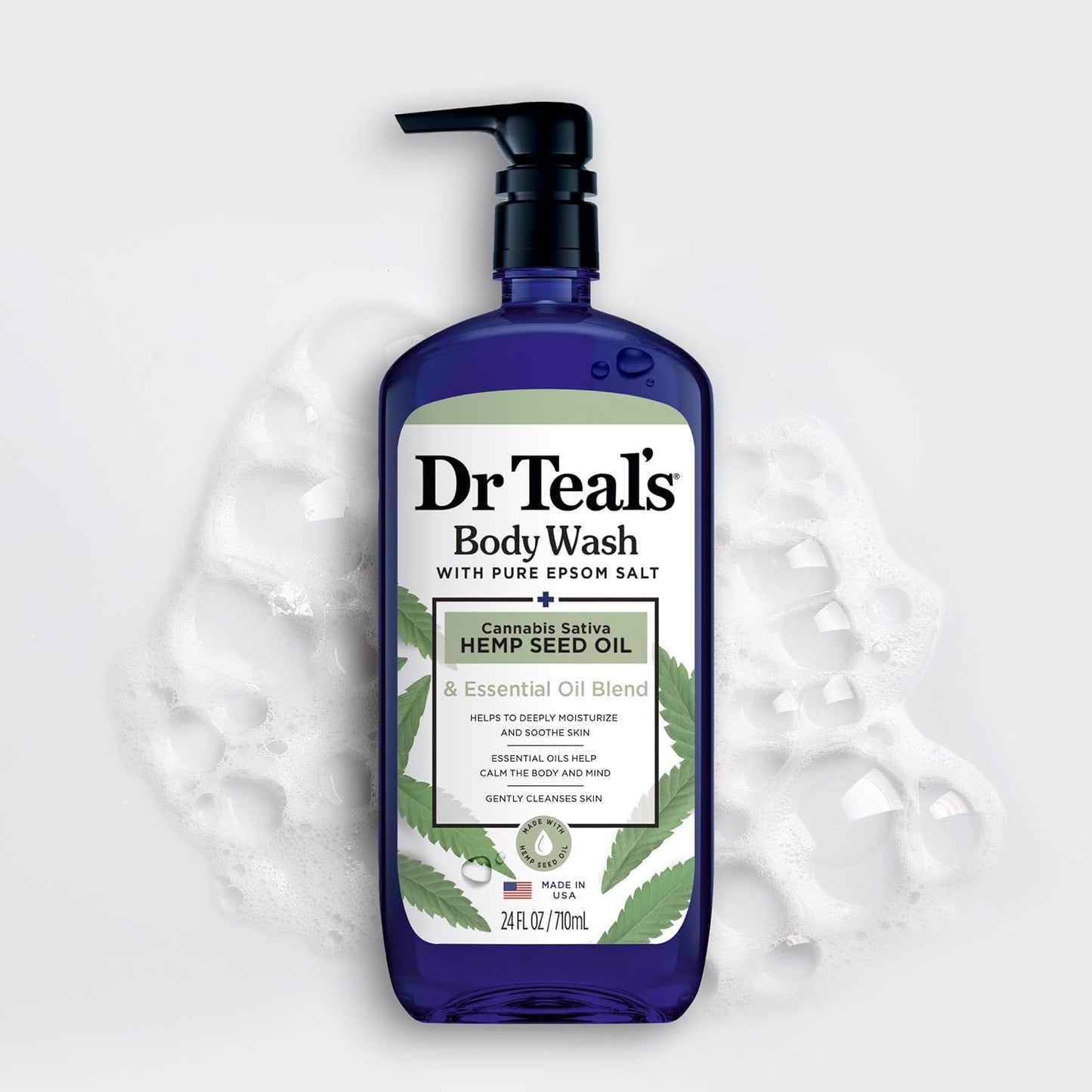 Dr Teal's Body Wash with Pure Epsom Salt, Relax & Relief with Eucalyptus & Spearmint, 24 fl oz (Pack of 2)