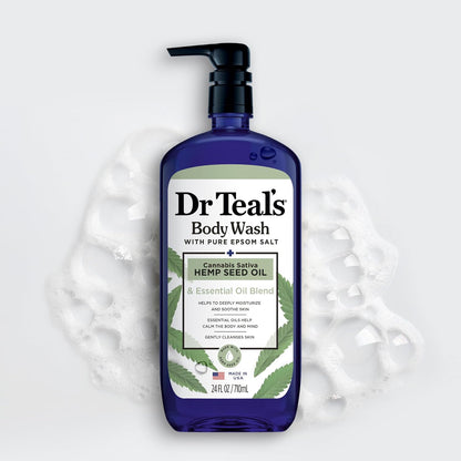 Dr Teal's Body Wash with Pure Epsom Salt, Relax & Relief with Eucalyptus & Spearmint, 24 fl oz (Pack of 2)