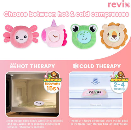 REVIX Kids Ice Packs - Reusable Gel Cold Packs for Toddlers and Babies