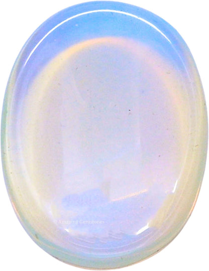 Amazing Gemstone Labradorite Thumb Worry Stone, Anxiety Stone, Healing Crystals - Piedra Crystal Fidget for Gift, Meditation, Calming, Relaxation, Stress Relief - Colors B
