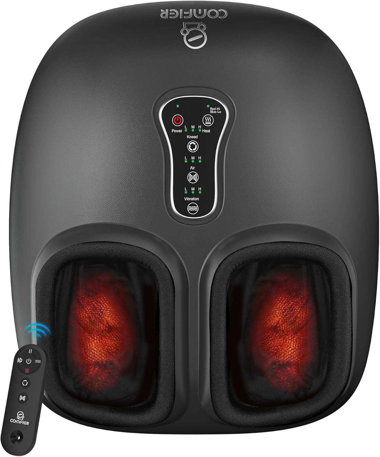 COMFIER [2026 Gift for Men,Women,Shiatsu Foot Massager with Fast Heat,Kneading Rolling Compression,Extra Vibration, FSA Eligible HSA Store, Plantar Fasciitis,Neuropathy Pain, Bigger Size 13IN